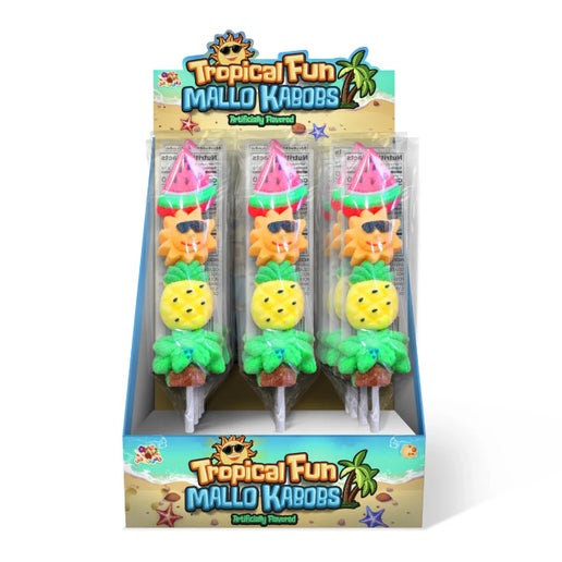 Alberts Tropical Fun Mallo Marshmallow Kabob Skewer 1.6oz 12ct